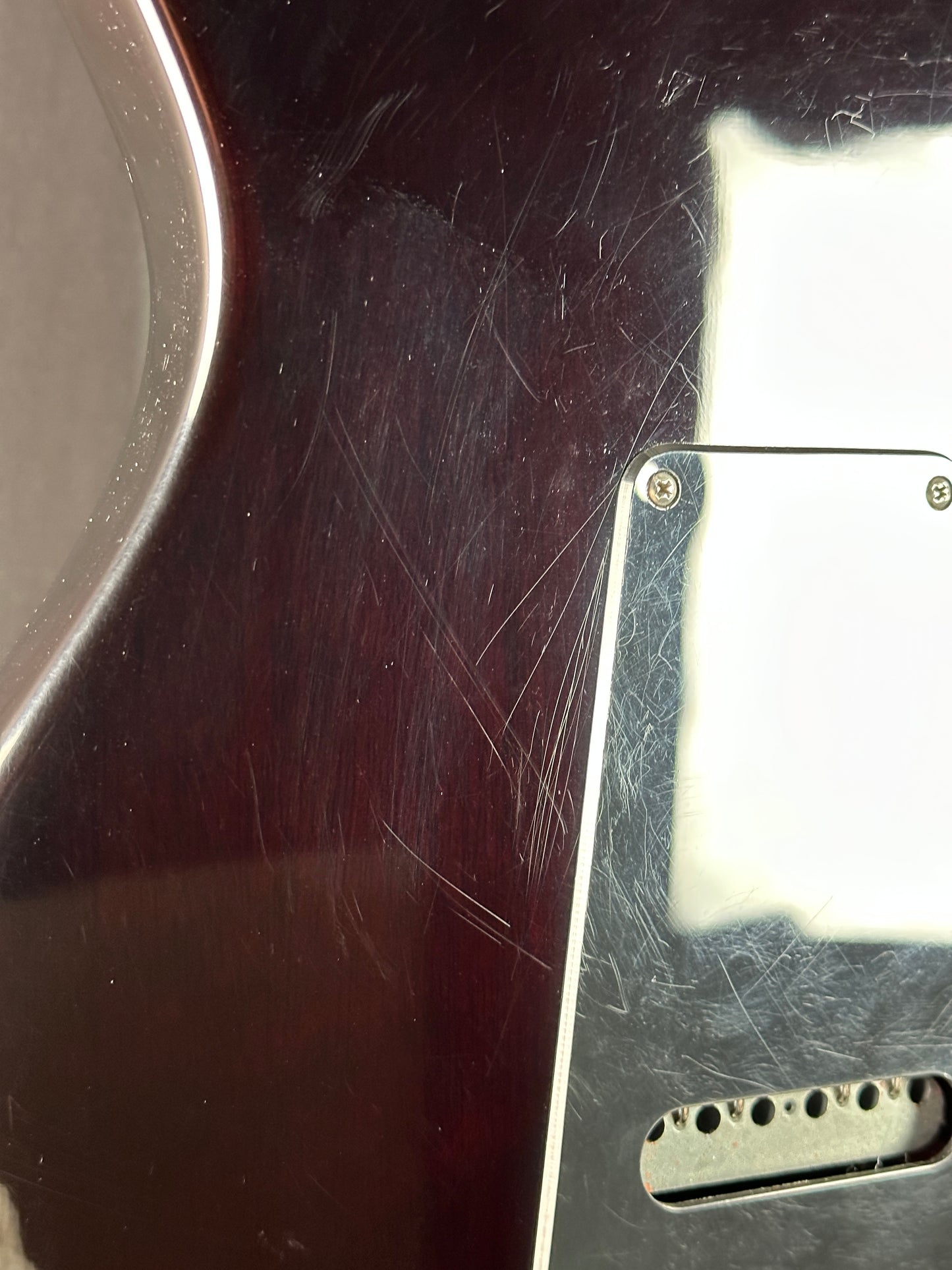 Scratches on back of Used PRS S2 Studio Sunburst.