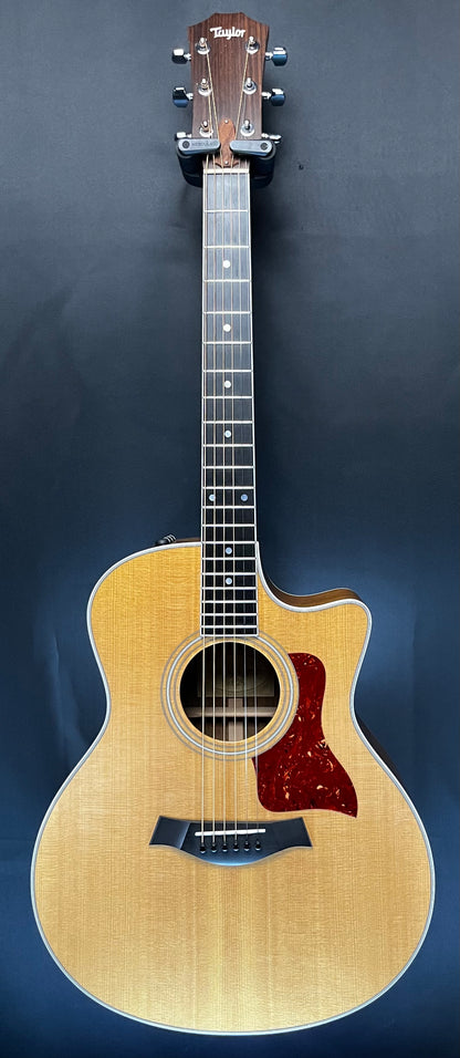 Full front of Used Taylor 416CE Natural w/case TFW357