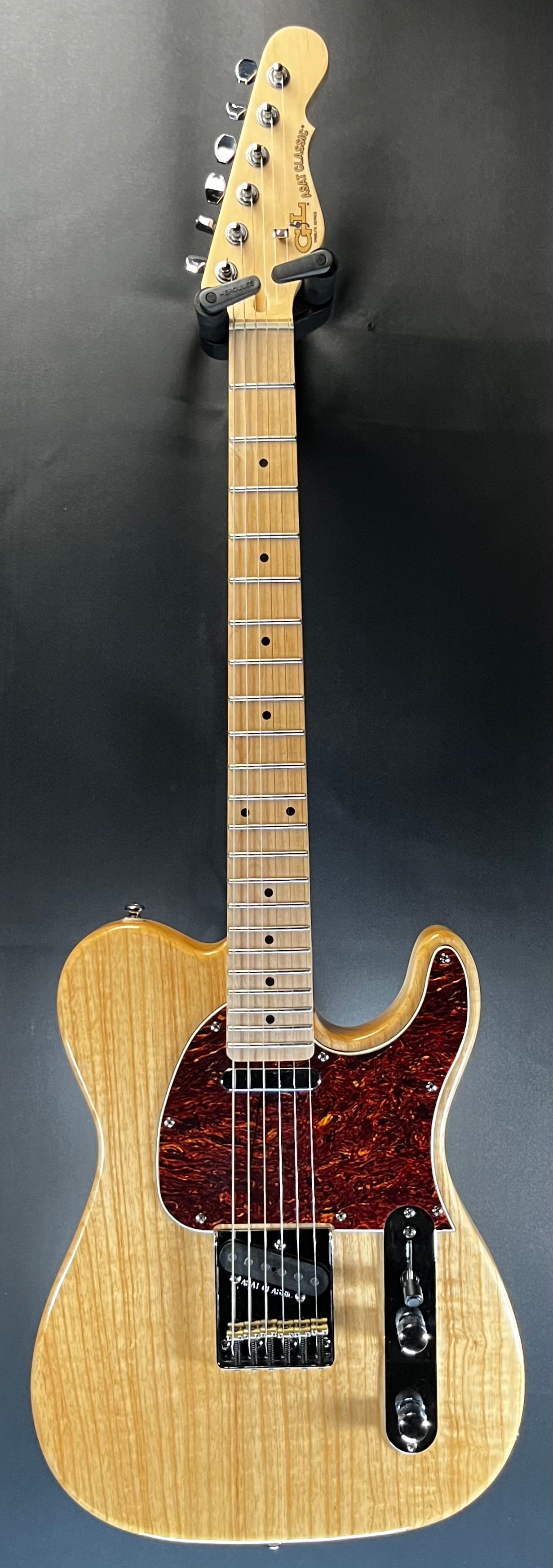 Full front of Used G&L ASAT Classic Tribute Series Natural TFW383