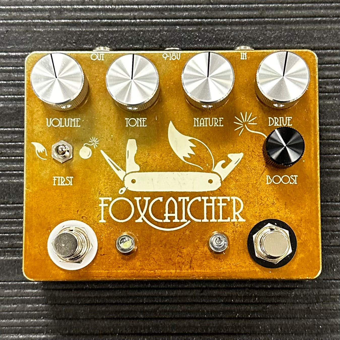 Top of Used CopperSound Pedals Fox Catcher Light Overdrive & Boost Pedal w/box TSS3499