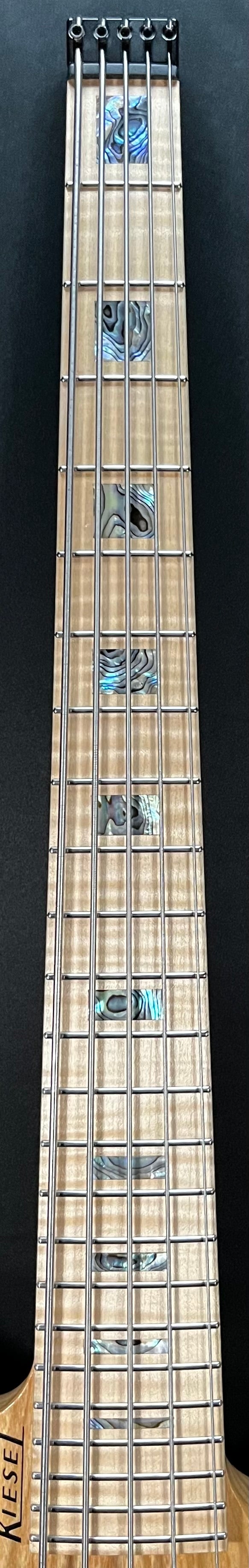 Neck of Used 2022 Kiesel Vader 5 String Bass Swamp Ash Natural w/Bag TFW404