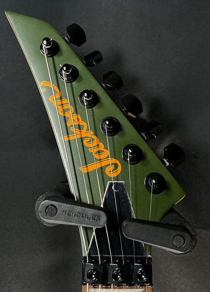 Headstock of Used 2022 Jackson DK2XR HH Matte Army Drab w/Bag TFW411