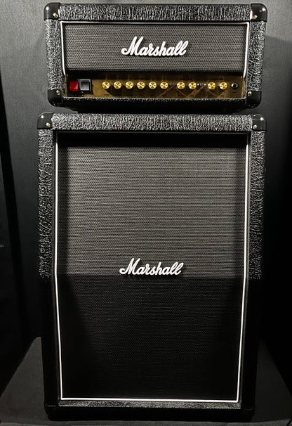 Full Front of Used Marshall DSL20HR Head & 2X12 Upright MX212AR Speaker cabinet 1/2 Stack TFW412