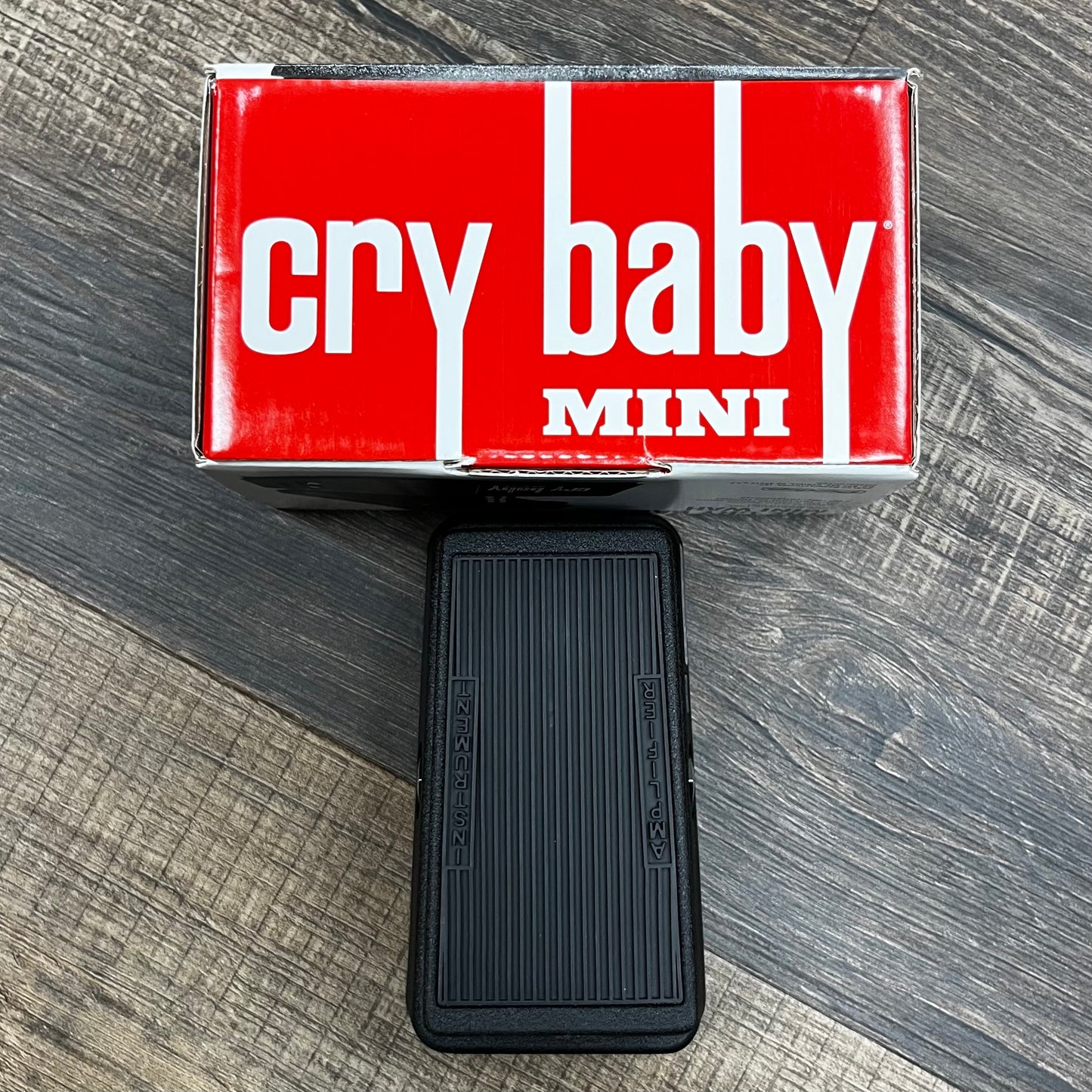 Top of w/box of Used Crybaby Mini CBM95 Wah Pedal w/Box TFW419