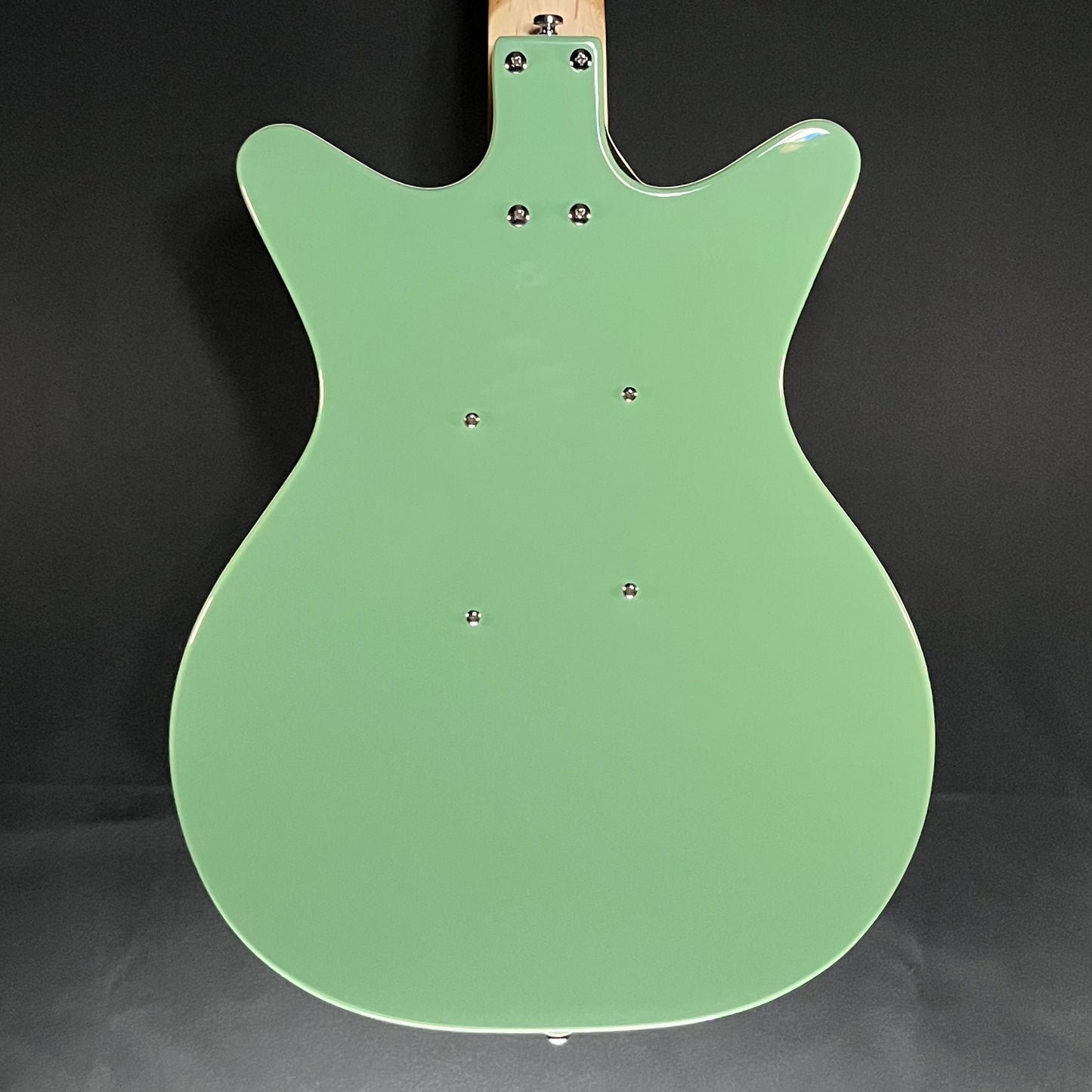 Back of Used Danelectro Stock '59 Electric Guitar Aqua TFW424