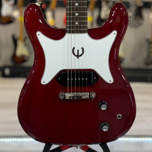 Front of Used Epiphone Coronet Cherry