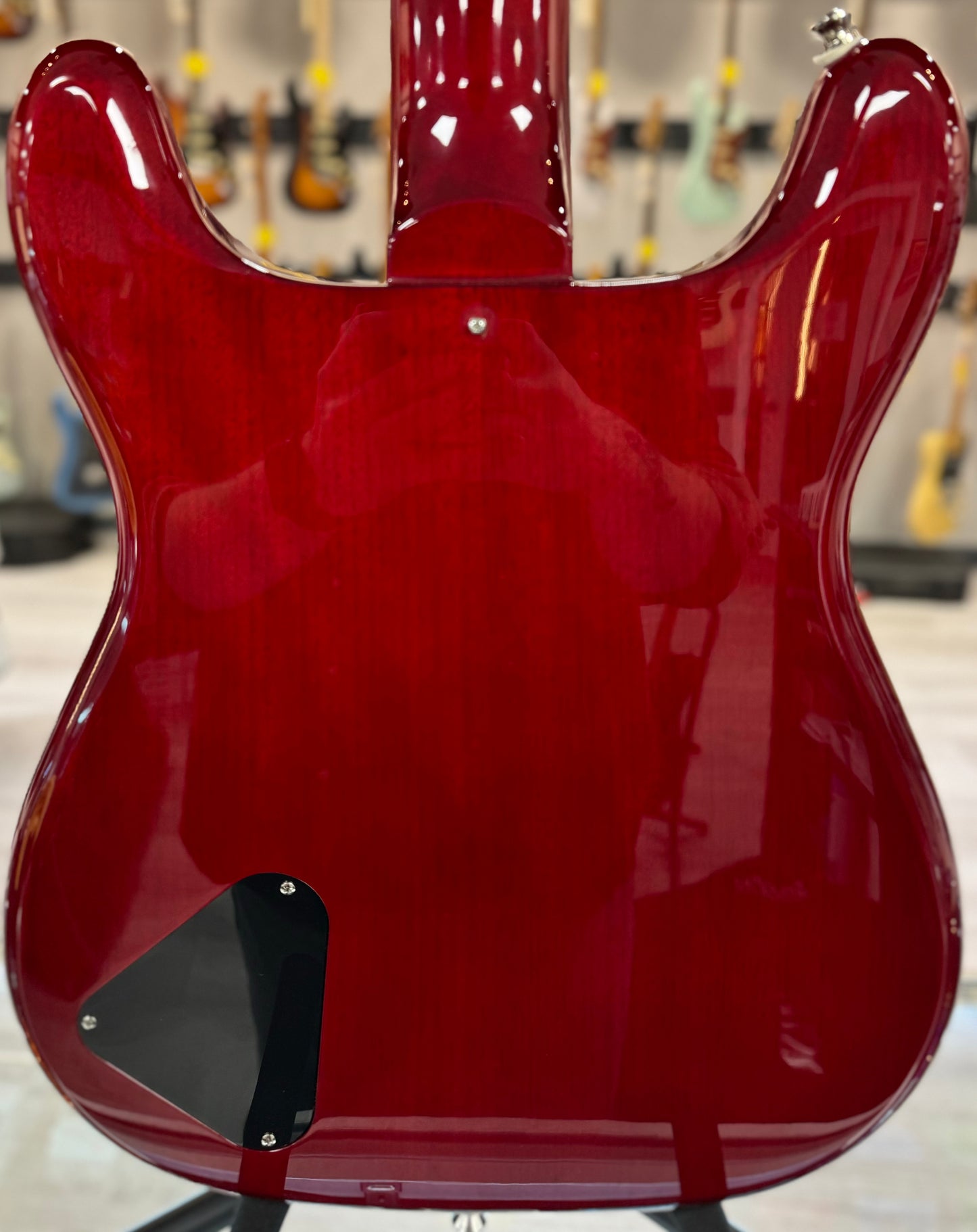 Back of Used Epiphone Coronet Cherry