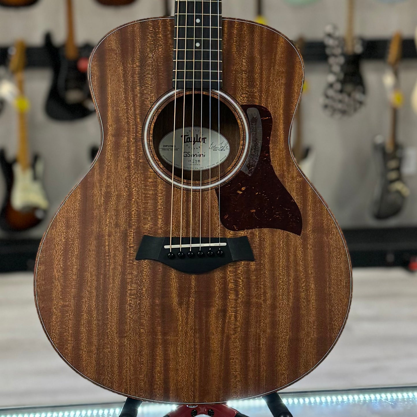 Front of Used Taylor GS Mini Mahogany w/bag