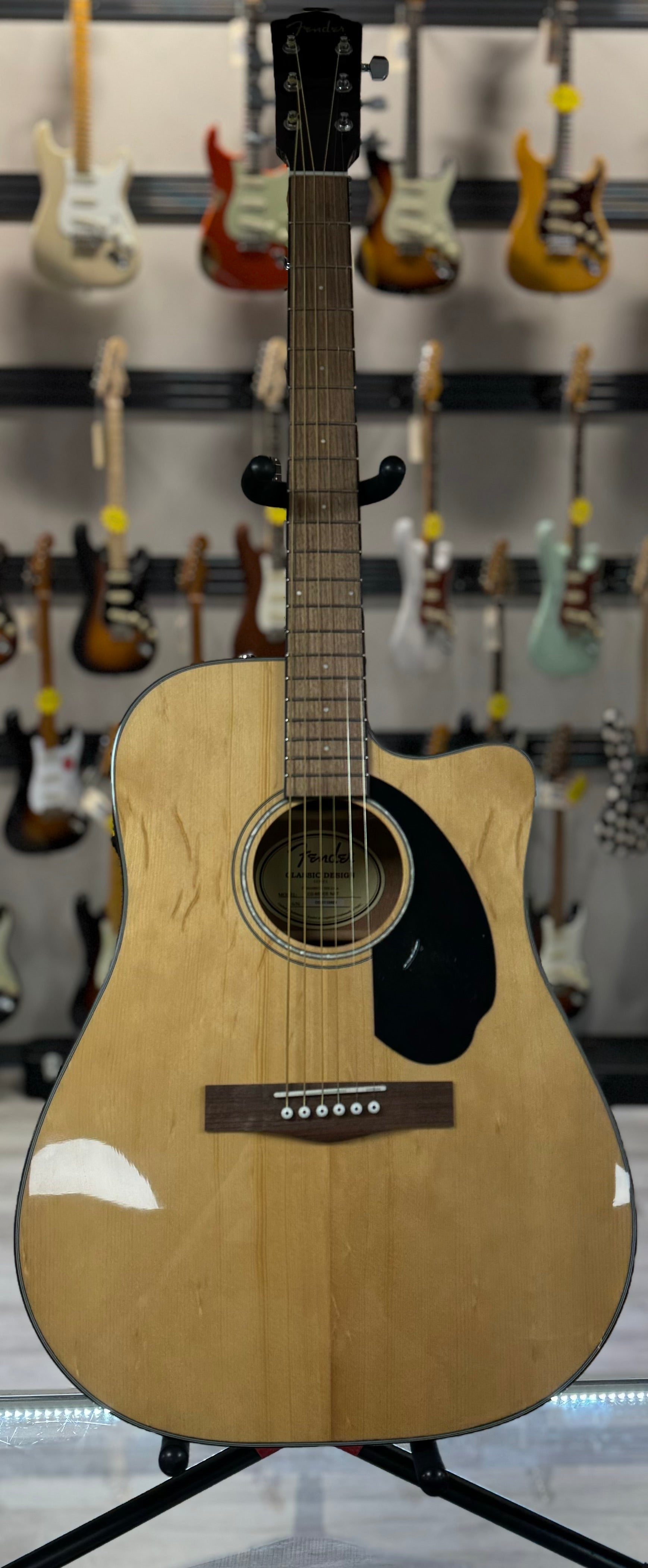 Full Front of Used Fender CD-60SCE Natural