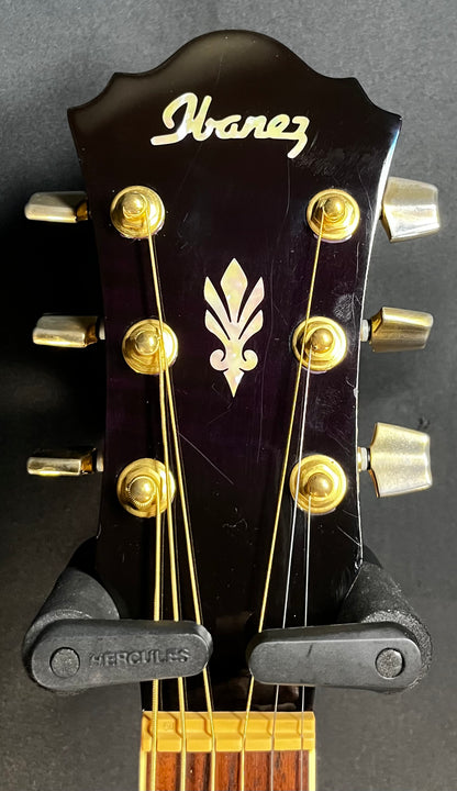 Headstock of Used Ibanez AEL20E-DPS-H-02 Deep Purple Sunburst Acoustic TFW433