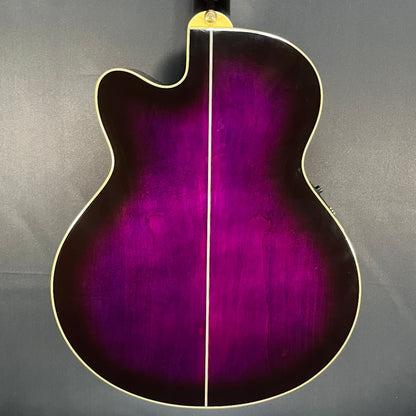 Back of Used Ibanez AEL20E-DPS-H-02 Deep Purple Sunburst Acoustic TFW433