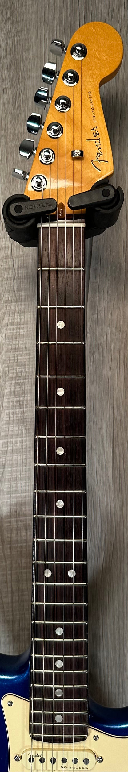 Neck of Used 2020 Fender Ultra Stratocaster HSS RW Cobra Blue w/case TSS3536