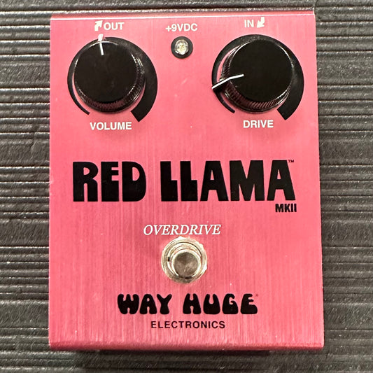 Top of Used Way Huge WHE203 Red Llama Overdrive Pedal TSS3547