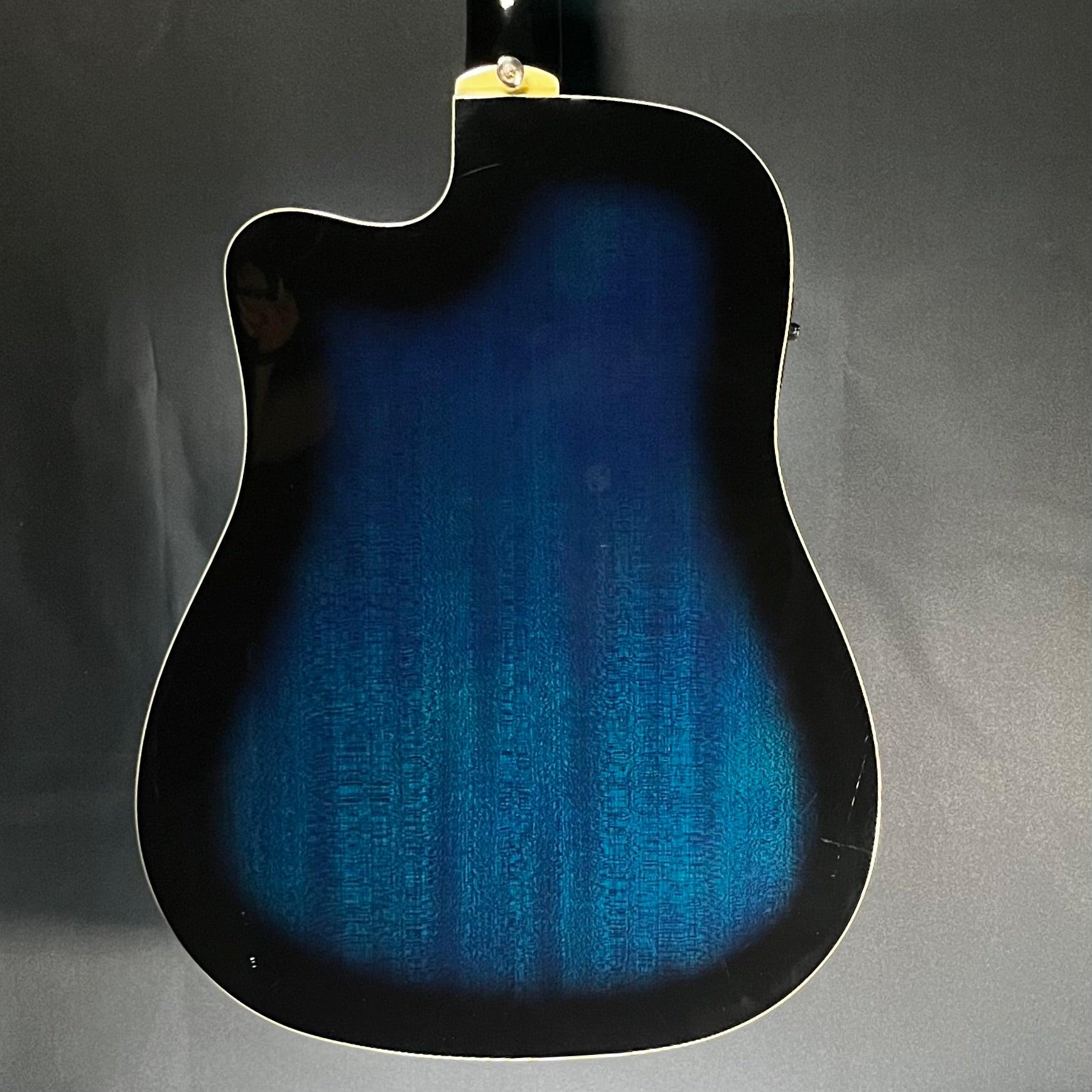 Back of Used Ibanez V70CE-TBS Dreadnought Acoustic Transparent Blue Burst TFW450