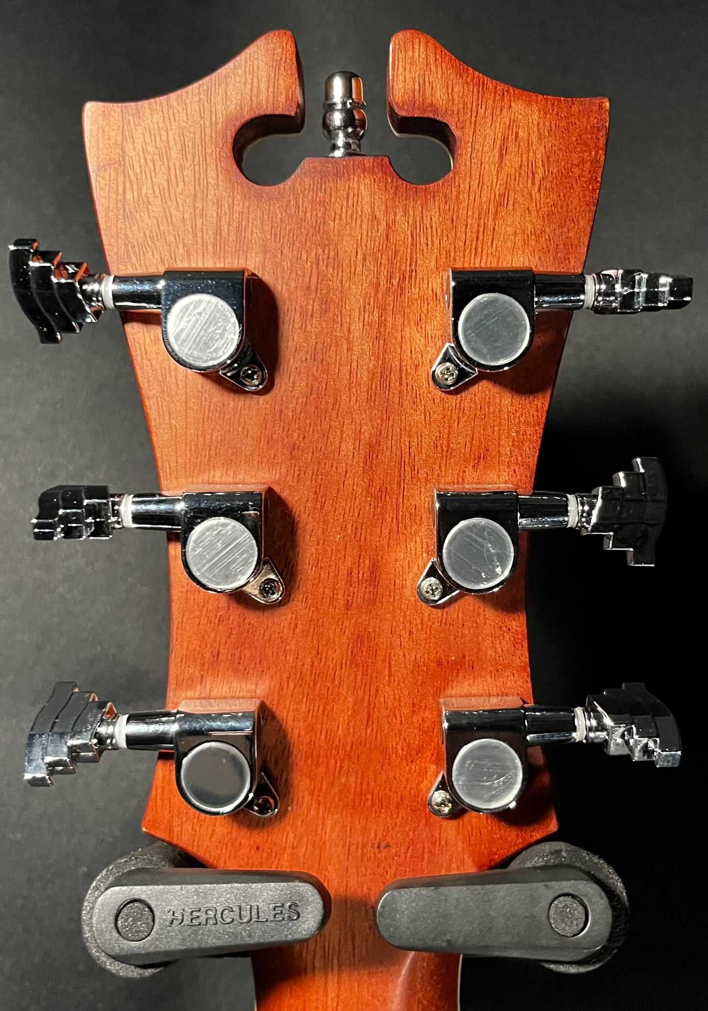 Back of headstock of Used D'Angelico Premier Series Gramercy CS Cutaway Orchestra Acoustic-Electric Guitar Vintage Natural TFW452