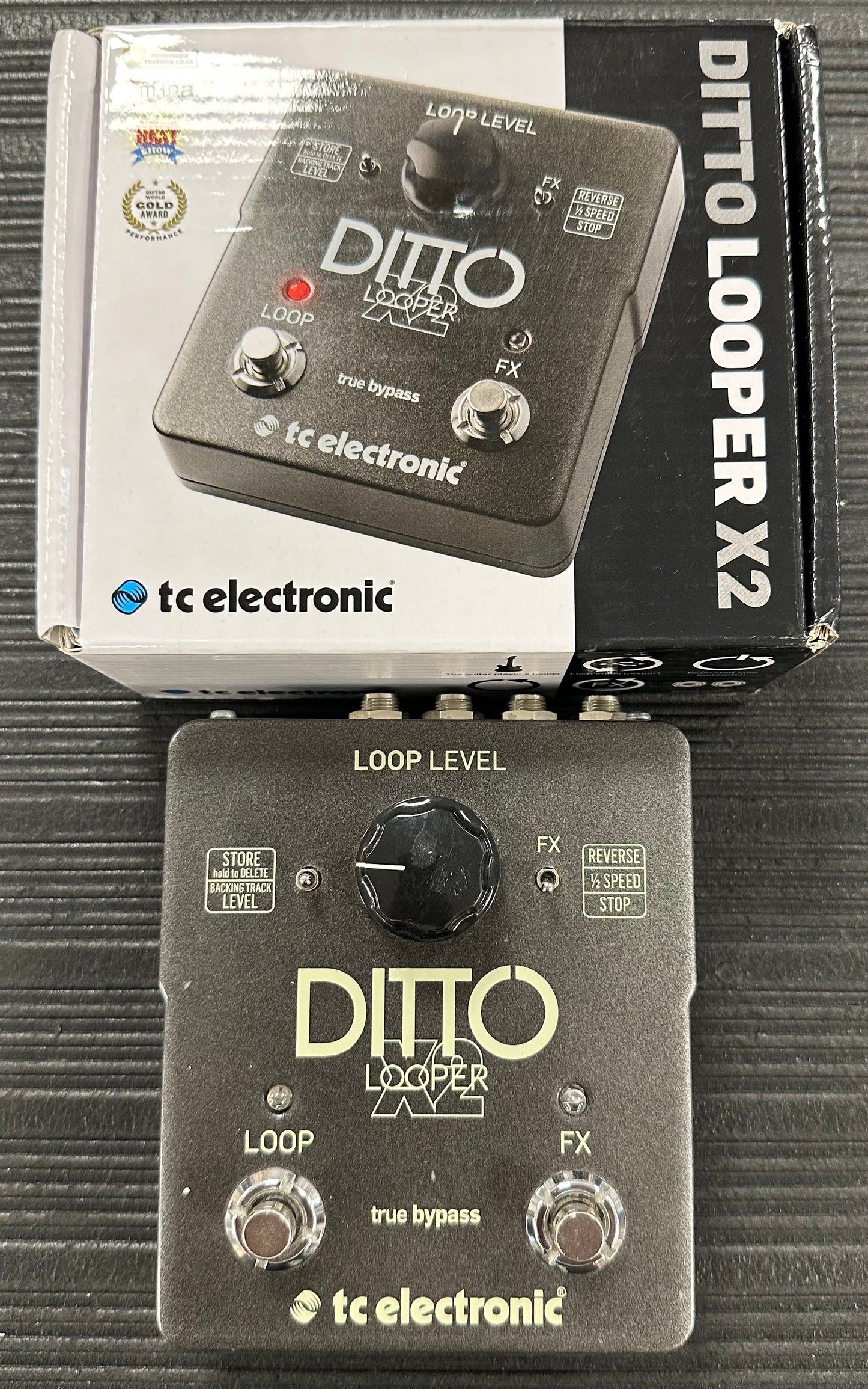 Top with box of Used TC Electronic Ditto X2 Looper Pedal w/box TSS3570