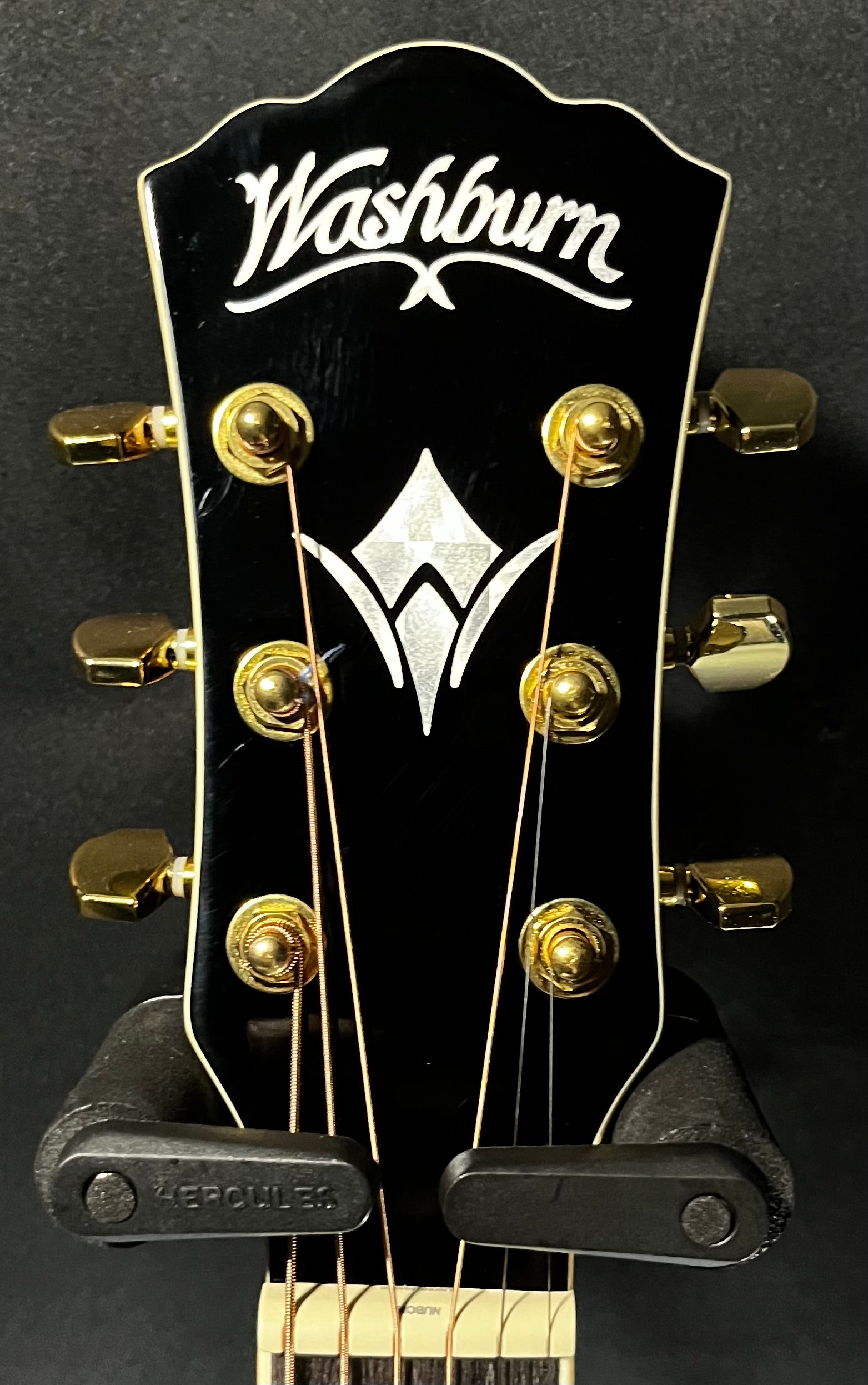 Headstock of Used Washburn EA55G-A-U Sunburst TFW455