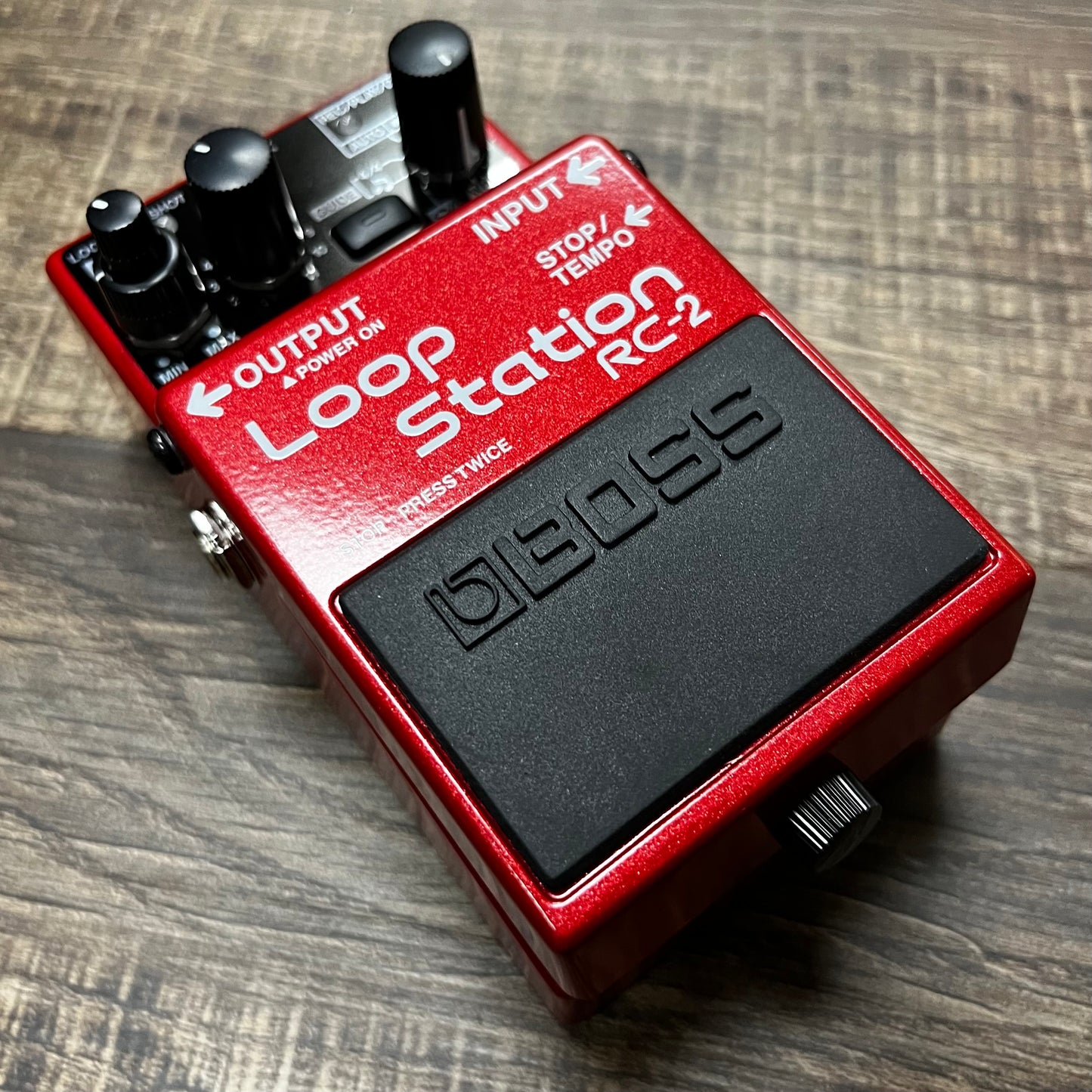 Side of Used Boss RC-2 Looper Pedal w/Box TFW457