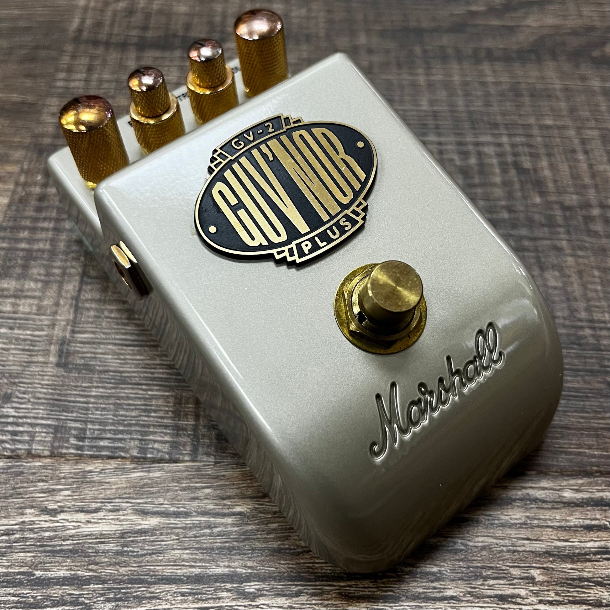 Side of Used Marshall GV-2 Guv'nor Overdrive Pedal w/Box TFW458