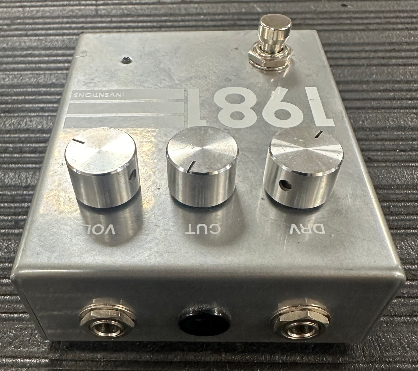 Back of Used 1981 Inventions DRV Overdrive Pedal TSS3583