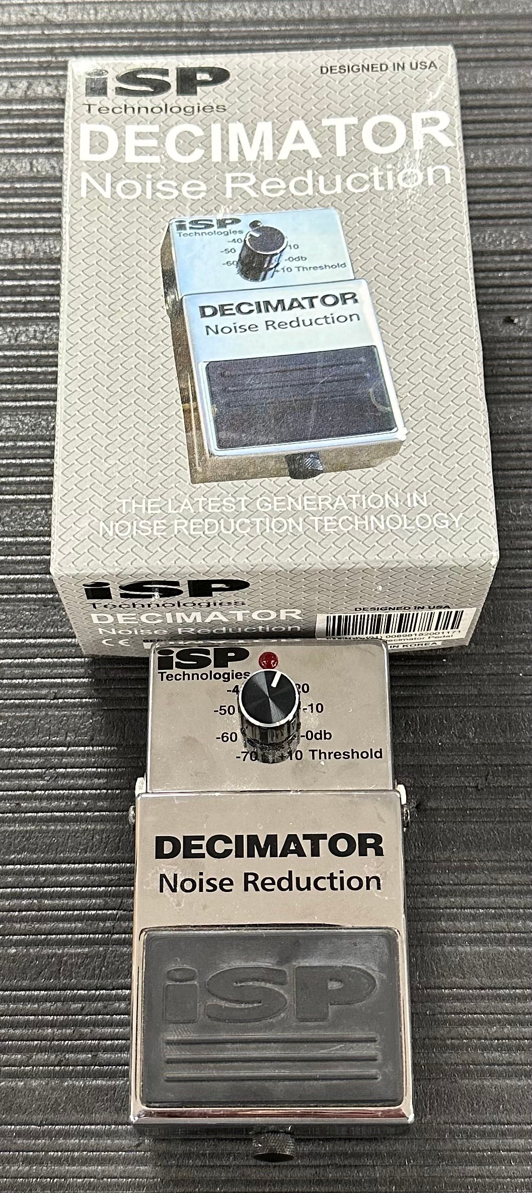 Top with box of Used ISP Technologies Decimator Noise Reduction Pedal w/box TSS3594