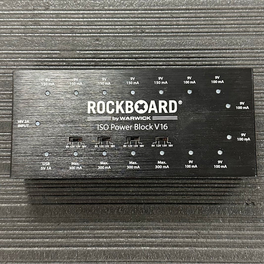 Top of Used RockBoard Iso Power Block V16 w/Cables w/box TSS3620