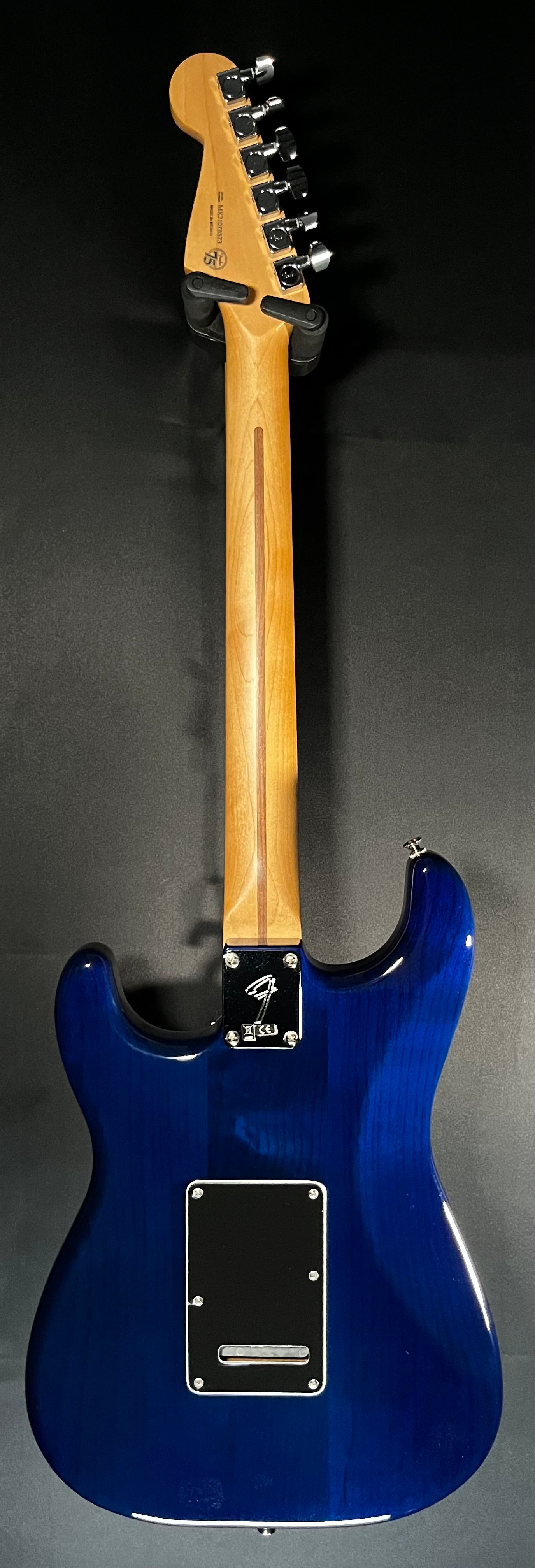 Full back of Used 2021 Fender Player Series Stratocaster HSS Plus Top LTD Blue Burst TFW474