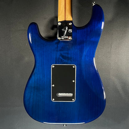 Back of Used 2021 Fender Player Series Stratocaster HSS Plus Top LTD Blue Burst TFW474
