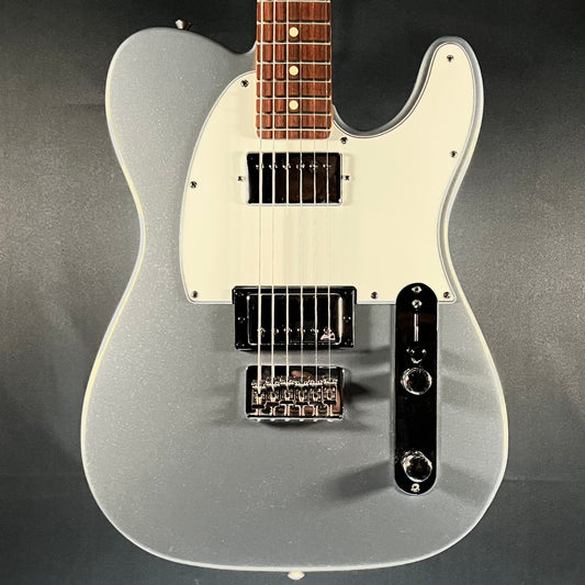 Front of Used 2020 Fender Player Series Telecaster HH Silver TFW475