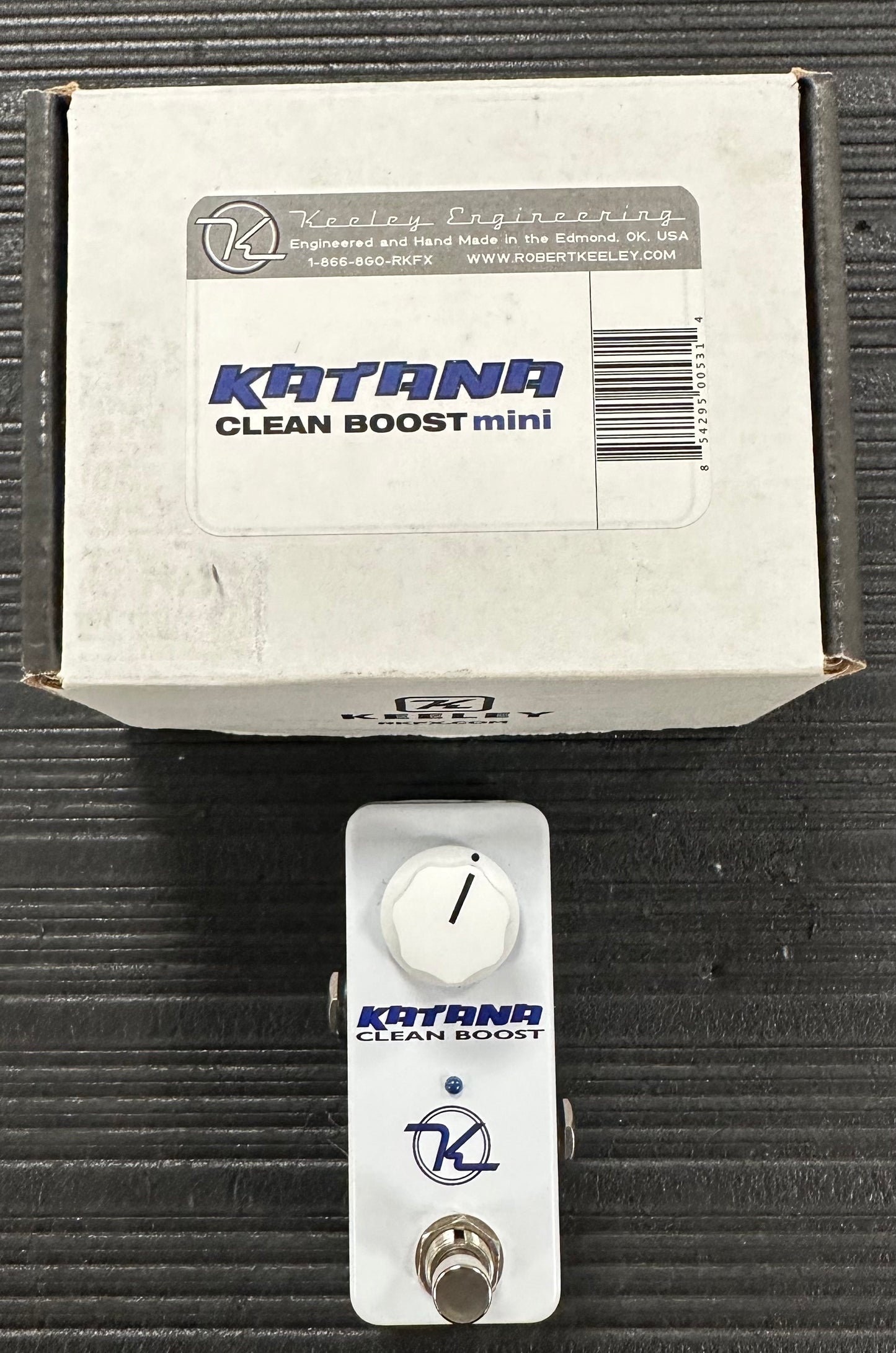 Top with box of Used Keeley Katana Mini Boost Pedal w/box TSS3625