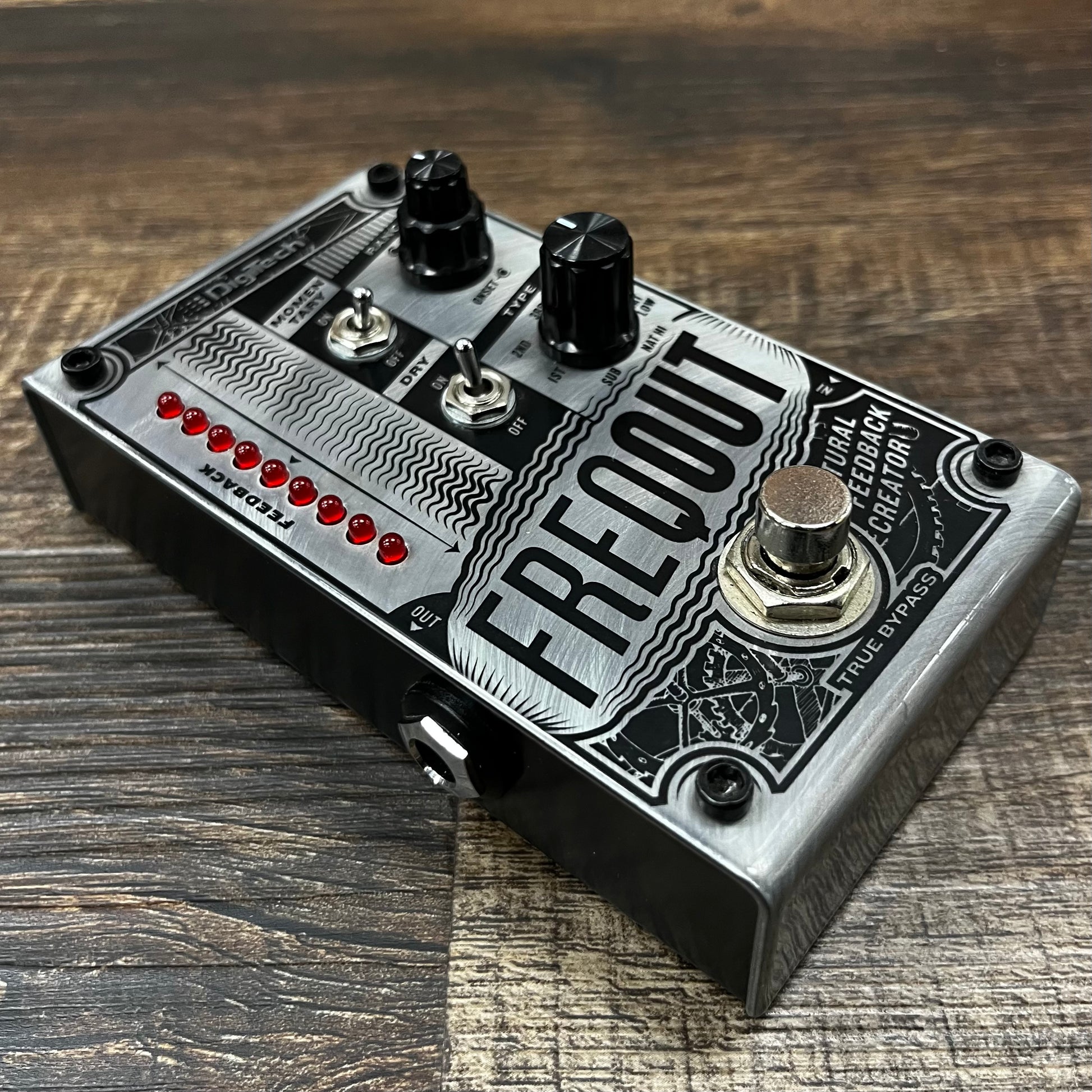 Side of Used Digitech Freqout Natural Feedback Creator Pedal TFW478