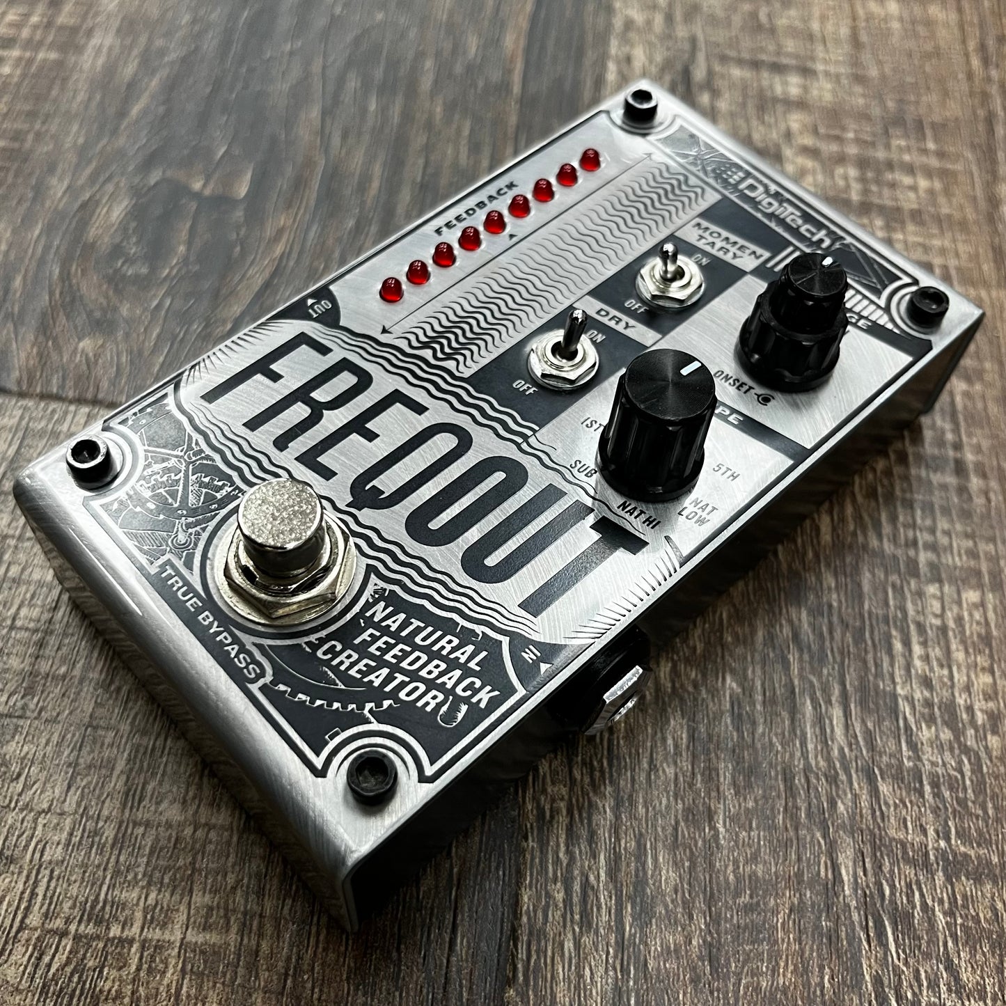 Side of Used Digitech Freqout Natural Feedback Creator Pedal TFW478