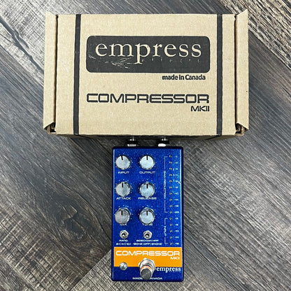 Top of w/box of Used Empress Effects Compressor MKII w/Box TFW480