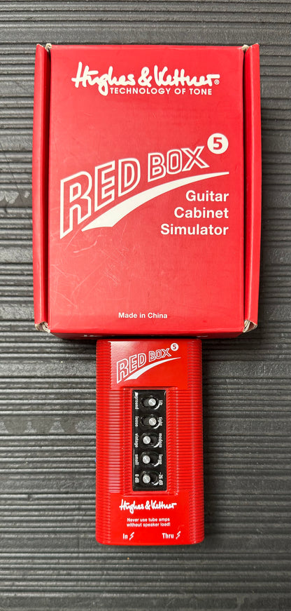 Top of with box of Used Hughes & Kettner Red Box 5 Guitar Cabinet Simulator w/box