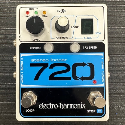 TOp of Used EHX Electro Harmonix 720 Stereo Looper Pedal TSS3729