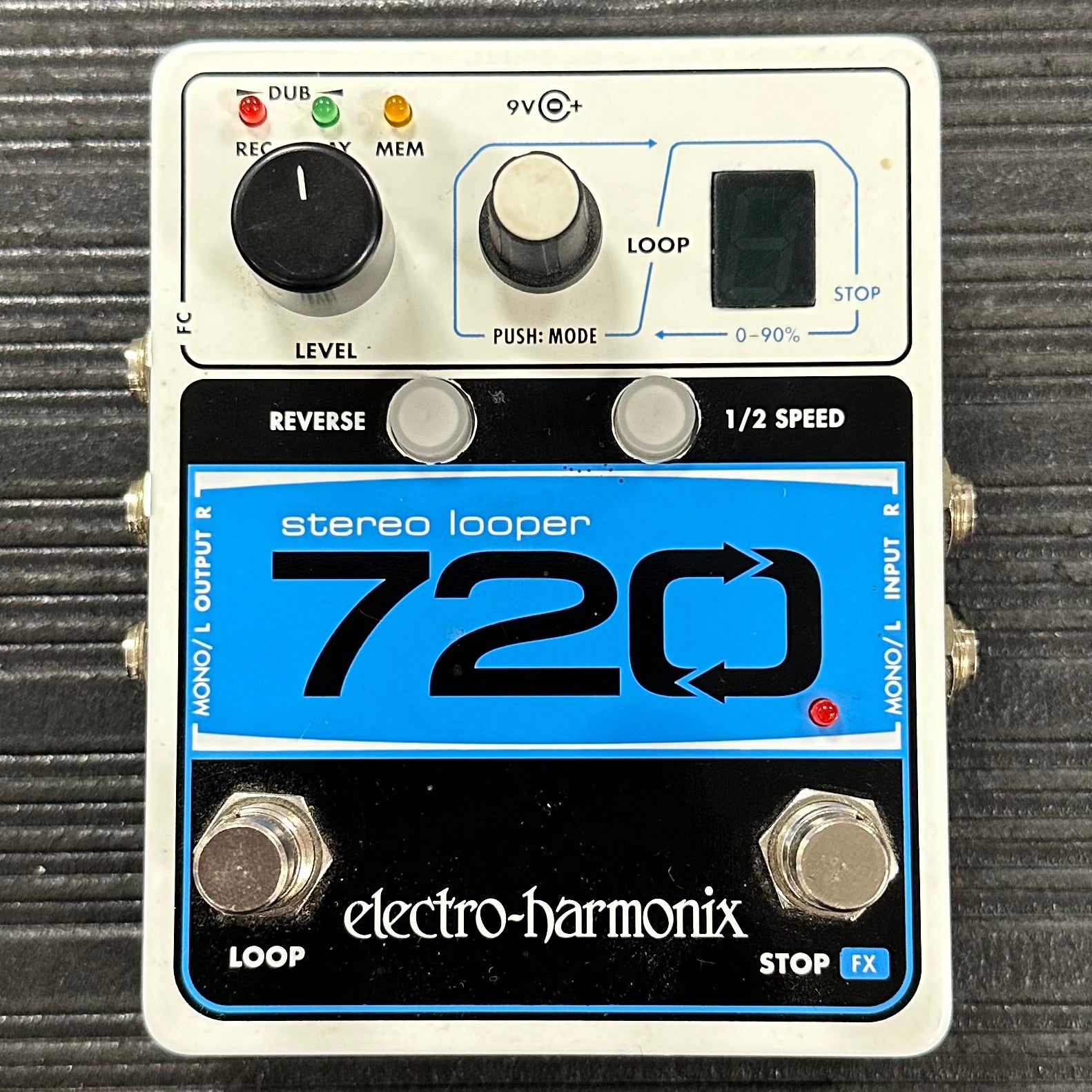 Top of Used EHX Electro Harmonix 720 Stereo Looper Pedal w/box TSS3711