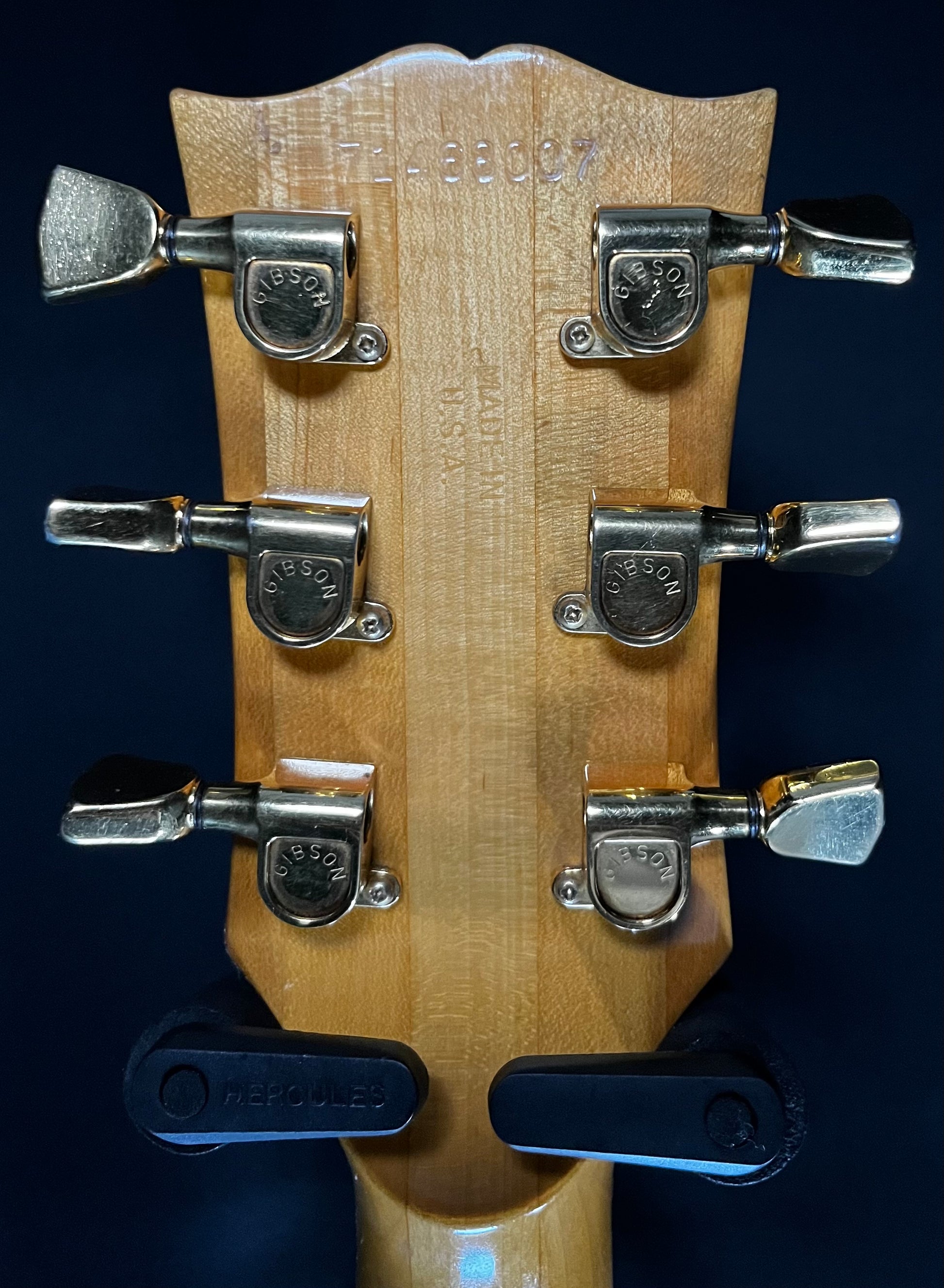 Back of headstock of Used Vintage 1978 Gibson Les Paul Custom Natural w/OHSC TFW522