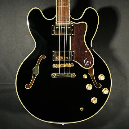 Front of Used Epiphone Sheraton II Pro Ebony TFW523