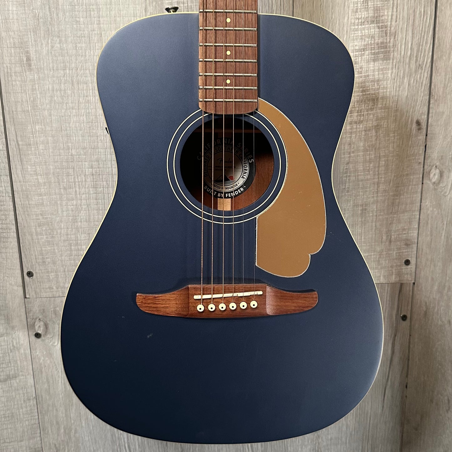 Front of Used Fender Malibu Player Acoustic Guitar Midnight Satin w/Mahogany Neck TSS3768