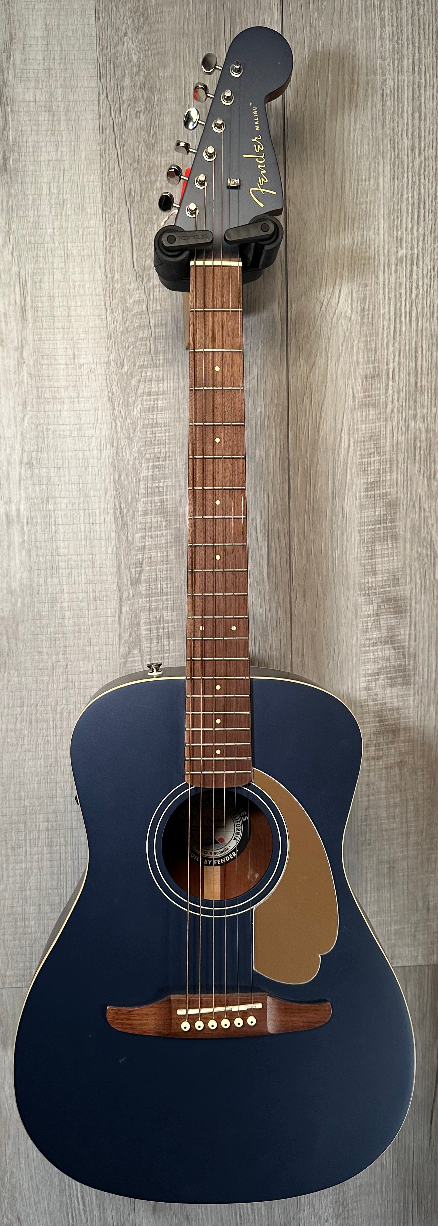 Full front of Used Fender Malibu Player Acoustic Guitar Midnight Satin w/Mahogany Neck TSS3768