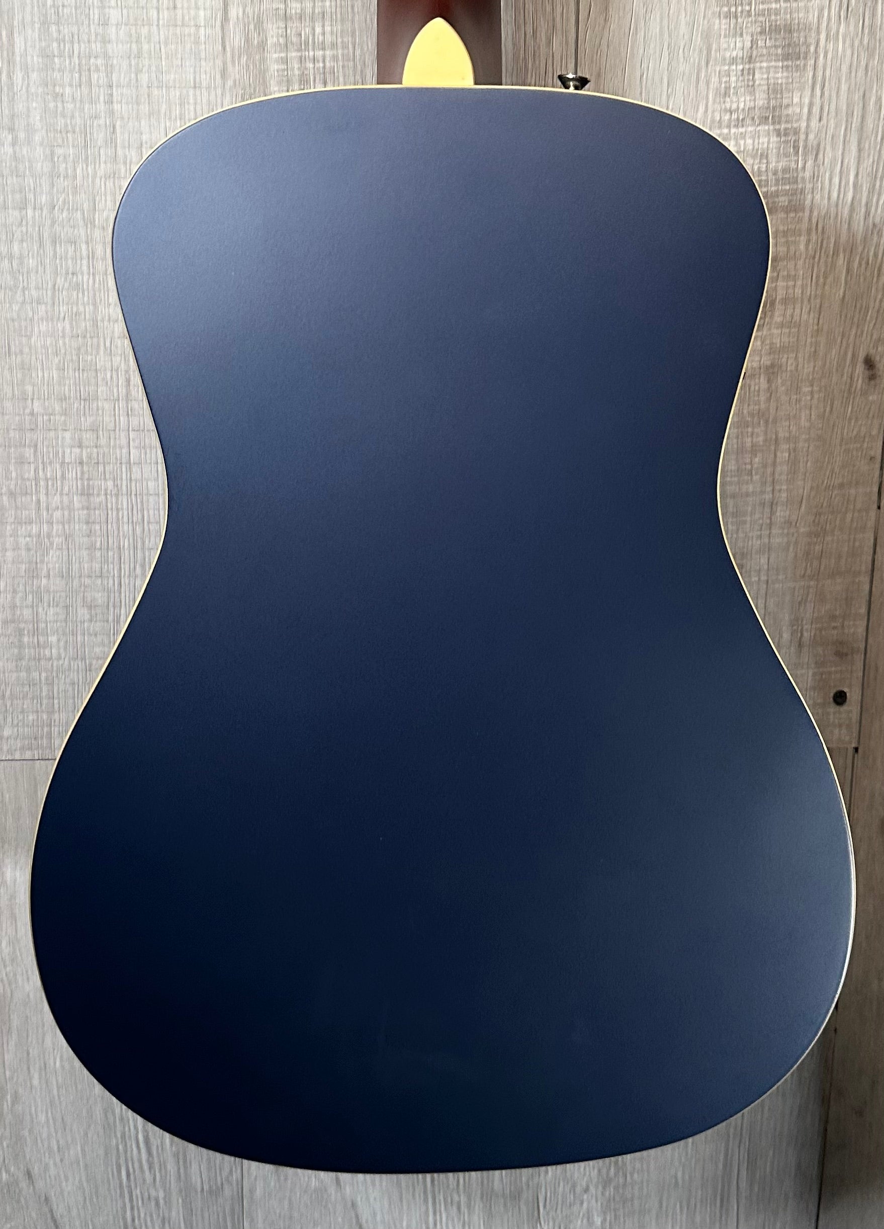 Back of Used Fender Malibu Player Acoustic Guitar Midnight Satin w/Mahogany Neck TSS3768