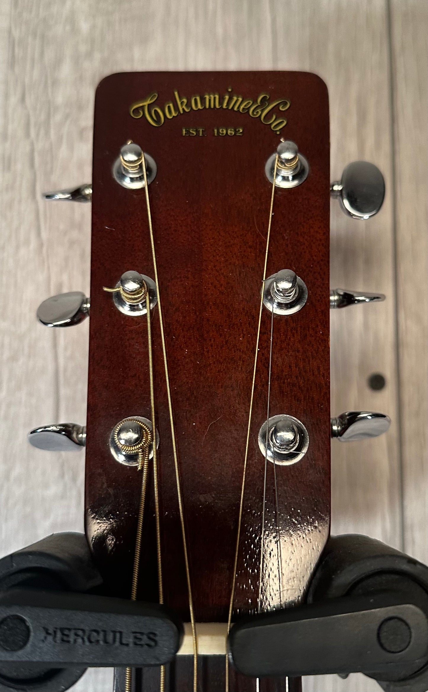 Headstock of Used 1974 Takamine Lawsuit F-307 No Case TSS3784