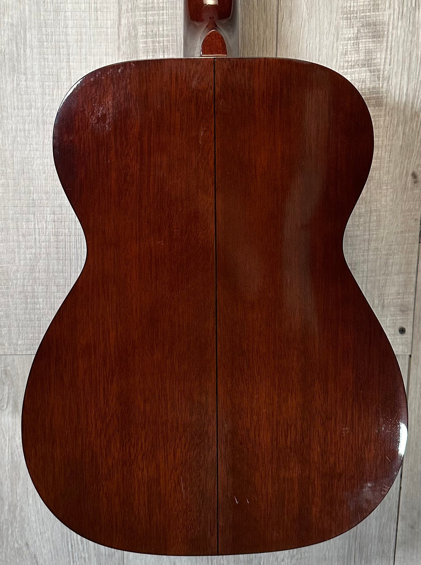 Back of Used 1974 Takamine Lawsuit F-307 No Case TSS3784