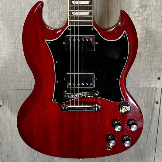 Front of Used 2021 Gibson SG Standard Heritage Cherry Red w/bag TSS3782