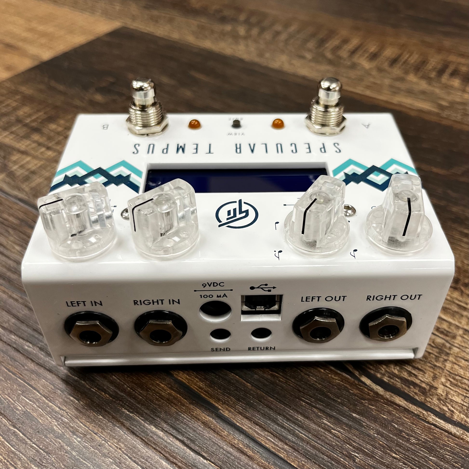 Back of Used GFI Systems Specular Tempus Reverb Delay TFW541