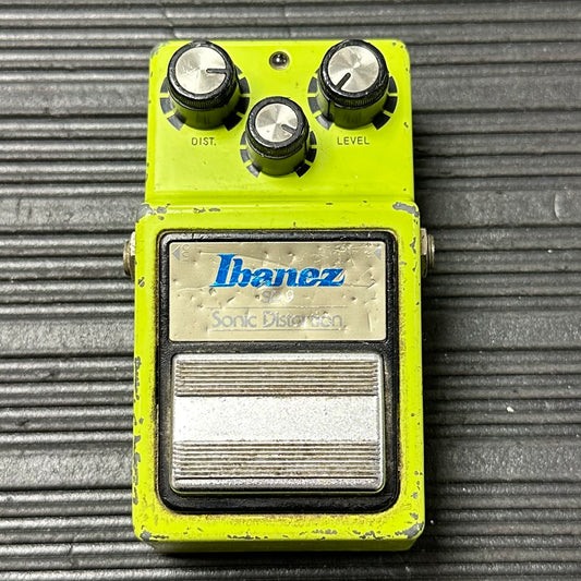 Top of Used 80's Ibanez SD-9 Sonic Distortion Pedal w/JRC4558D Chip TSS3822