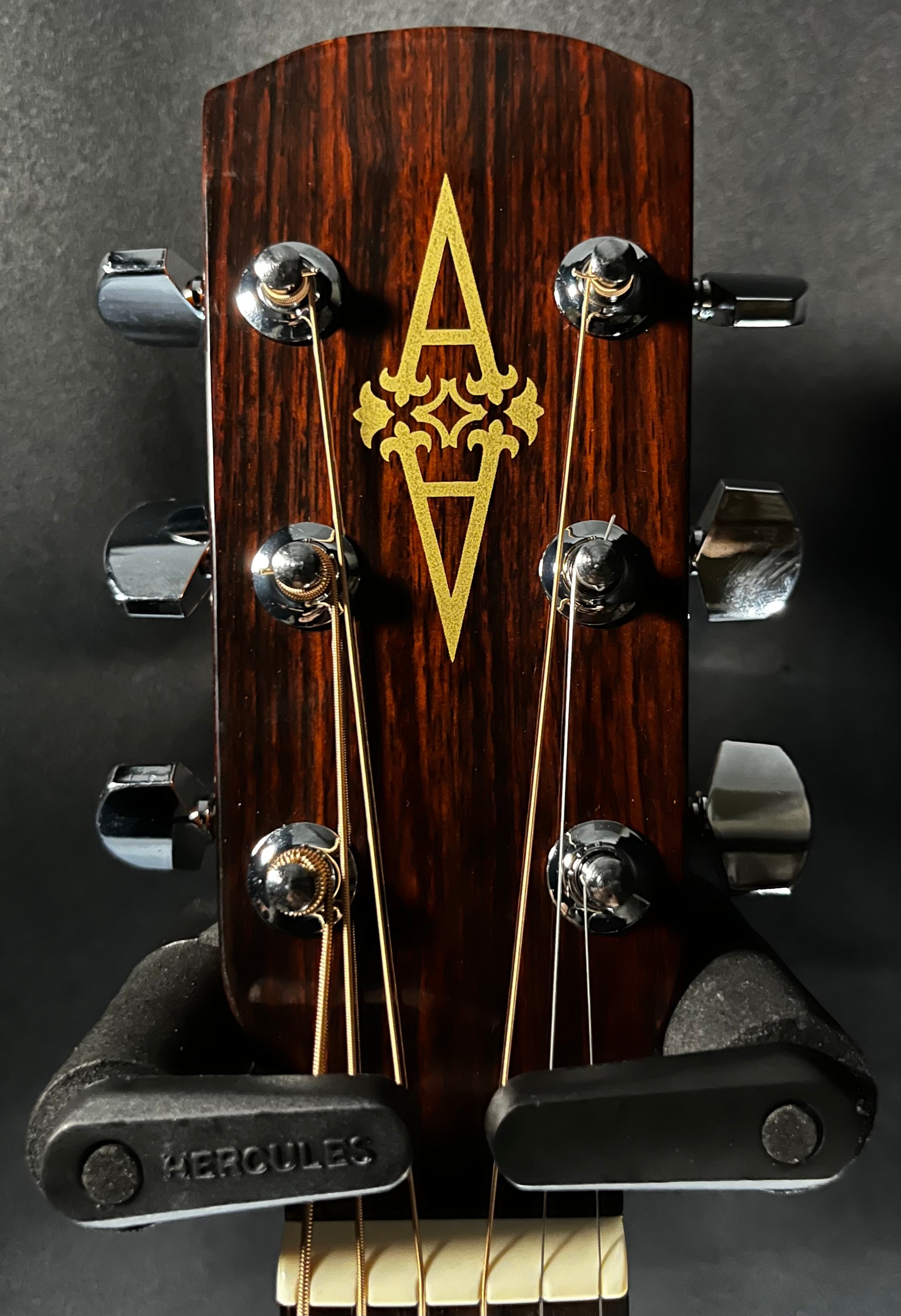 Headstock of Used Alvarez RF8 Acoustic w/case TFW547