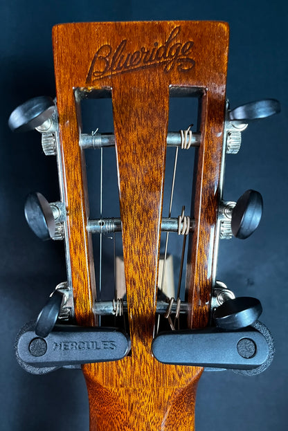 Back of headstock of Used Blueridge BR-341 Natural w/K&K Pure Mini w/case TFW549