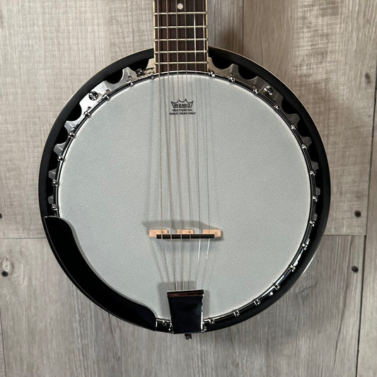 Front of Used Dean 6 String Banjo w/case TSS3846