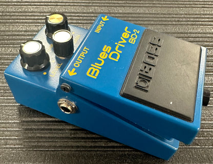 Side of Used Boss BD-2 Blues Driver Overdrive Pedal TSS3898